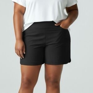 Lady Hagen Women's pull on tummy‎ control 7” Inseam golf Shorts black size XL